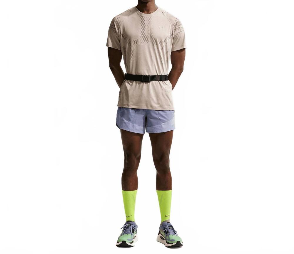 NEW NIKE stride plus dri-fit brief-lined running shorts in iron purple/indigo ha